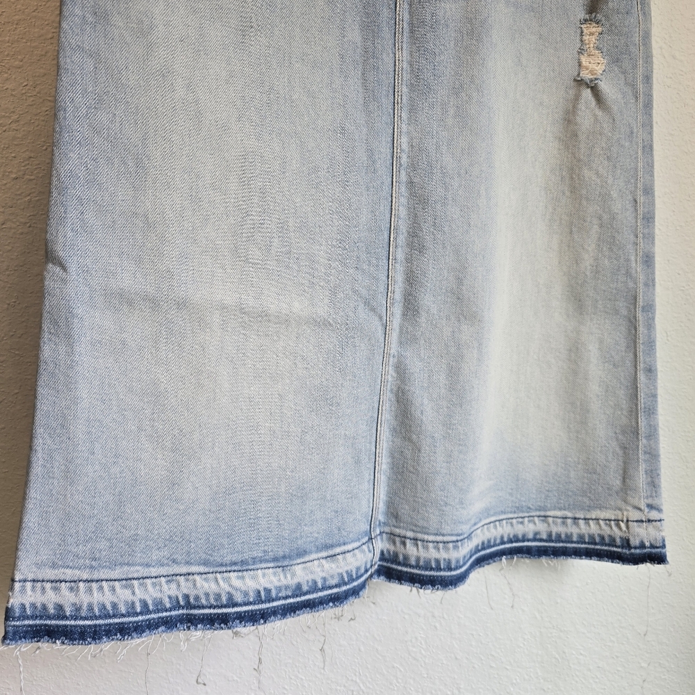 NWOT Mother Vagabond Midi Frayed Hem Skirt 27 - Picture 8 of 16